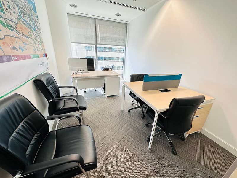 Corporate Ambiance Independent Executive Office With All Amenities | Full Furnished | DED Approved | Main land license | Prime Location