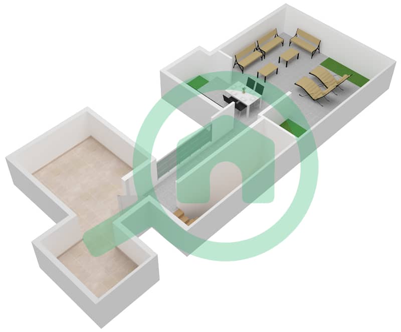 المخططات الطابقية لتصميم النموذج B فیلا 4 غرف نوم - فيلا أمالفي Roof interactive3D