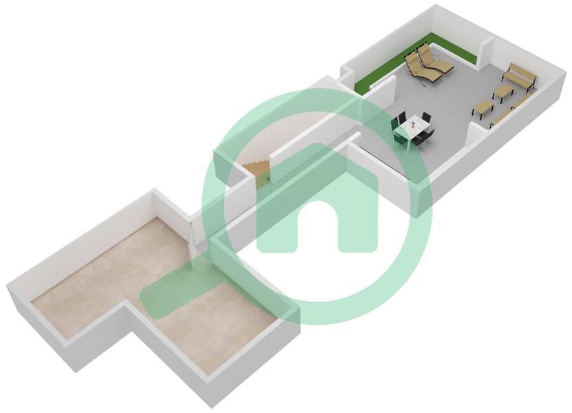 Villa Amalfi - 5 Bedroom Villa Type C Floor plan Roof interactive3D