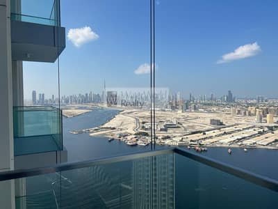 1 Bedroom Apartment for Rent in Dubai Creek Harbour, Dubai - Vacant | High Floor |  Creek and Burj Khalifa View