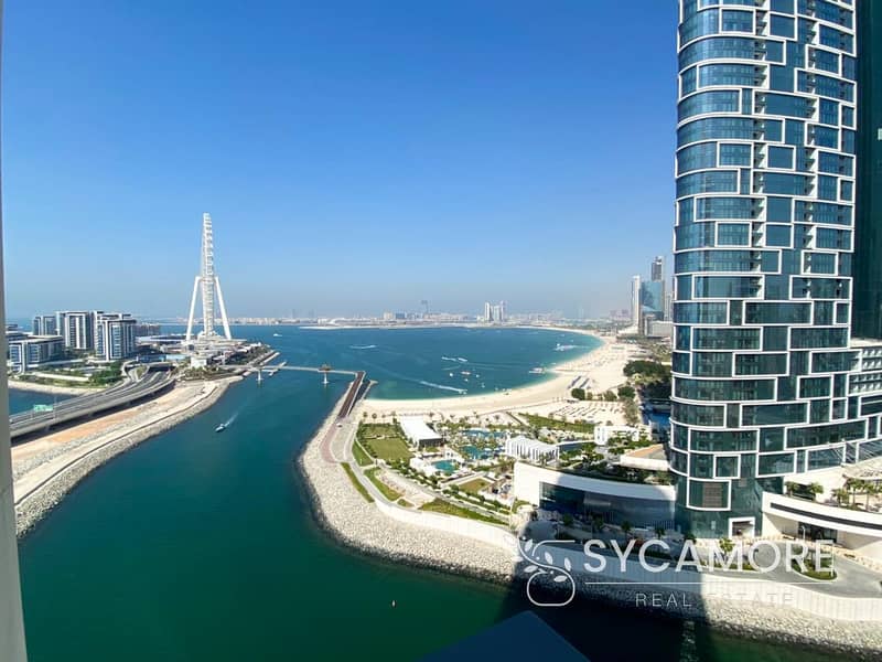 Vacant 2BR| Dubai Ain and Sea View| Mid-Floor