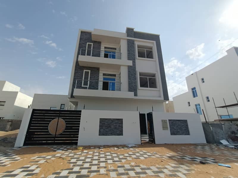 For sale, a ground floor villa, first floor, and a large roof, opposite Rahmaniya, Sharjah
