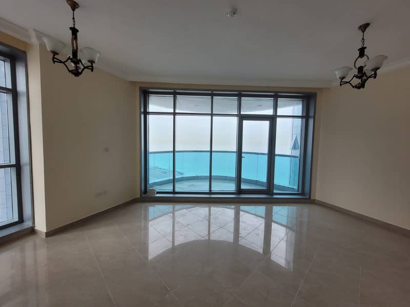 Very good and super deal on corniche residence Two bedroom Sea View + city View  . Swimming  poolFree AC Free Parking Free