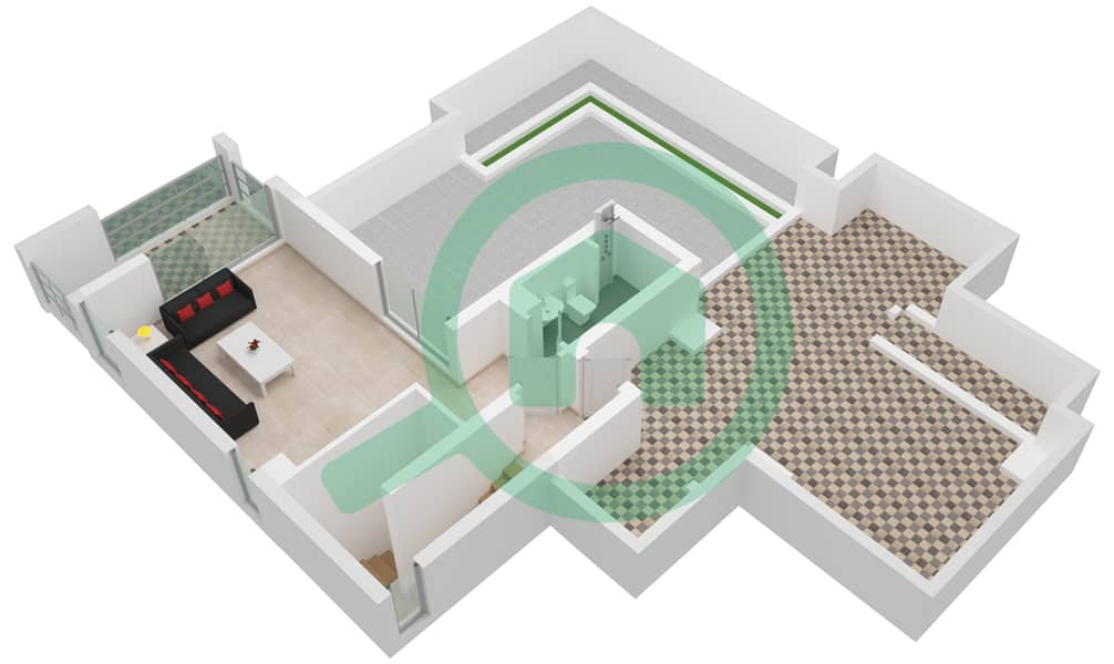 المخططات الطابقية لتصميم النموذج A فیلا 5 غرف نوم - إيلي صعب Roof interactive3D