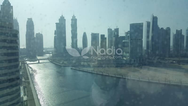 Full Dubai Water Canal View | Fitted office | 2 Car Park | Business Tower