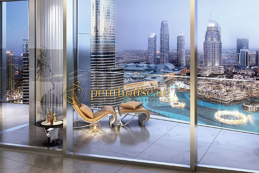 位于迪拜市中心，伊尔普利莫公寓 4 卧室的顶楼公寓 23500000 AED - 6711611