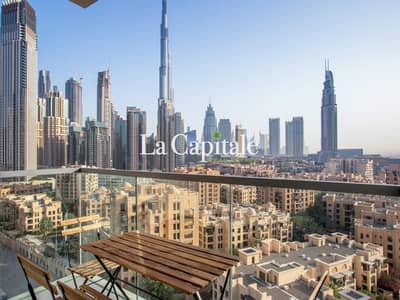 2 Bedroom Apartment for Sale in Downtown Dubai, Dubai - 2 Bed + Maid | Exclusive | Burj Khalifa N Pool view