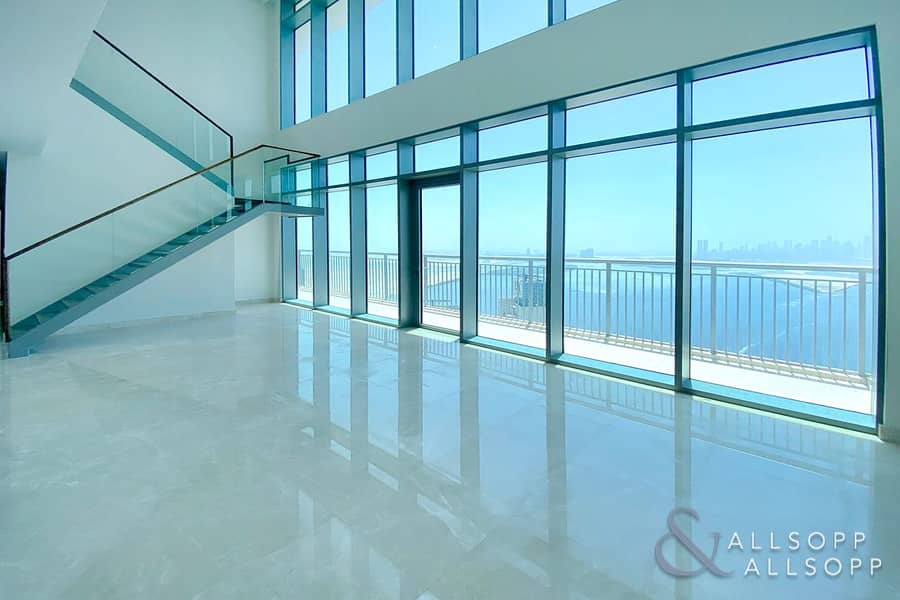 位于迪拜溪港，海港景观公寓大楼，海港景观2号大楼 4 卧室的顶楼公寓 420000 AED - 6663893