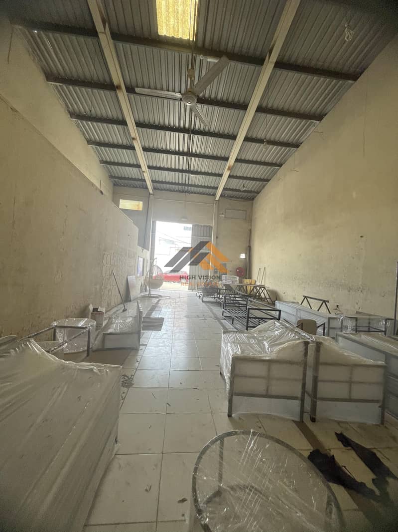 SPACIOUS WAREHOUSE FOR RENT IN AJMAN INDUSTRIAL AREA SANIYA IN 12 CHEQUES