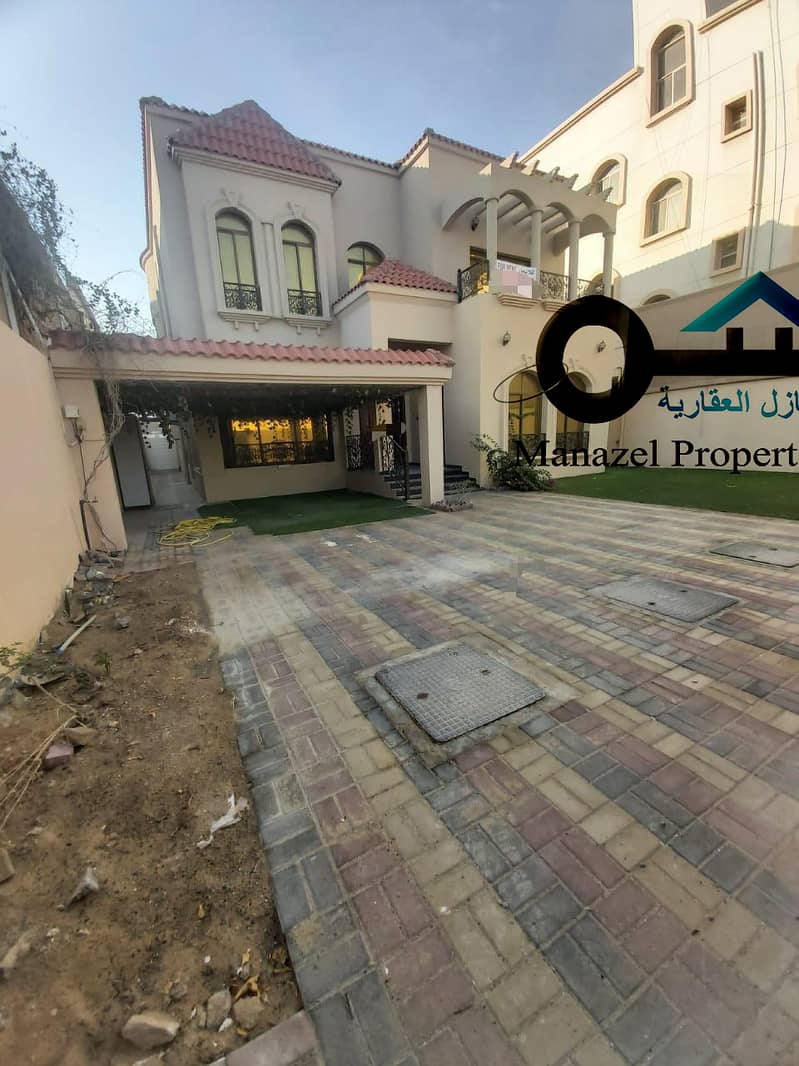 Villa for rent in Al Rawda 1 near Al Qar Street and near Sheikh Mohammed Bin Zayed Road.
