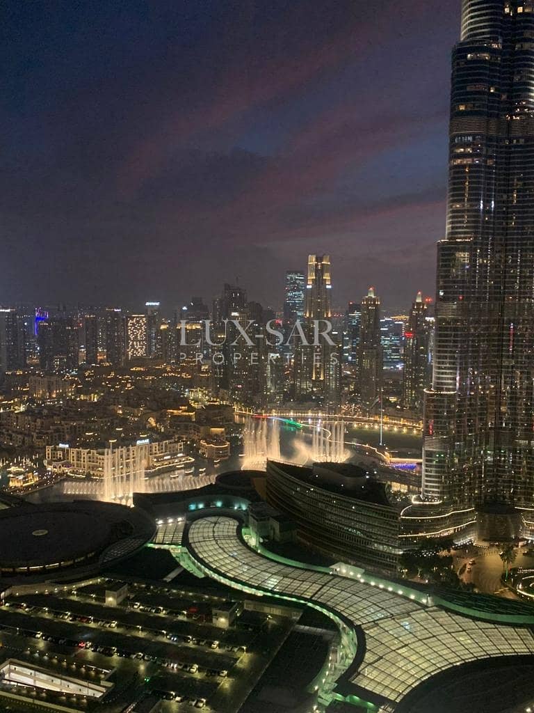 BURJ AND FOUNTAIN VIEW |HIGH FLOOR|WITH SERVICE