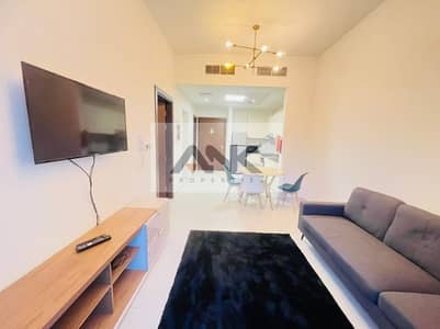 1 Bedroom Apartment for Rent in Jumeirah Village Circle (JVC), Dubai - MASSIVE TERRACE | FULLY FURNISHED | 1BHK | CHILLER FREE |