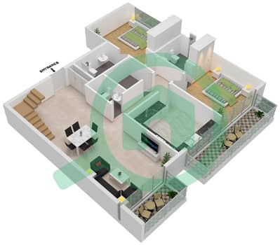 The Crystal - 3 Bedroom Apartment Type/unit 1/11 Floor plan