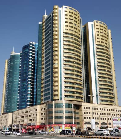 2 Bedroom Flat for Rent in Ajman Downtown, Ajman - Horizon Towers, 2 Bedroom Hall for Rent