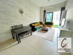 12 chqs | 1BR + study | Fully furnished | Pool view