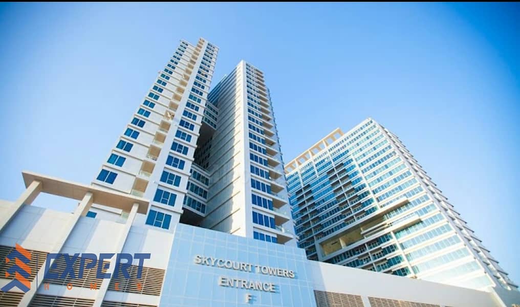 2Bk in Sky court Tower D community & Pool View