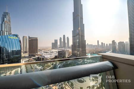 3 Bedroom Apartment for Rent in Downtown Dubai, Dubai - High Floor | Burj Khalifa View | Furnished