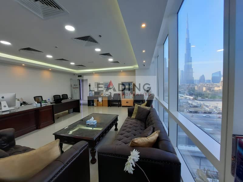 Chiller Free Office| Stunning Burj Views| For Rent