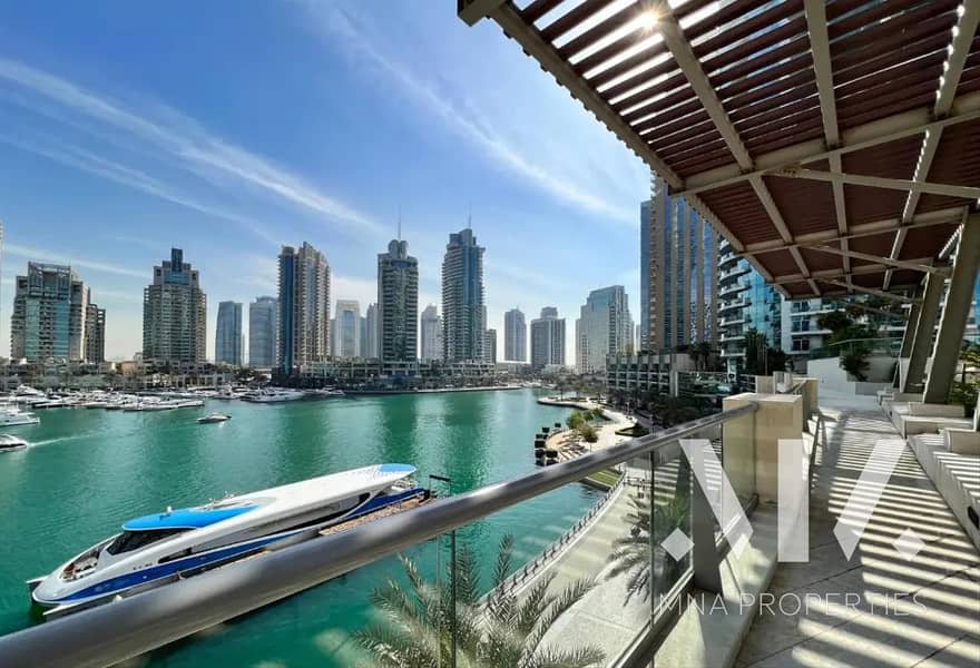 位于迪拜码头，蓝色鸢尾大厦 3 卧室的公寓 3040000 AED - 6758844