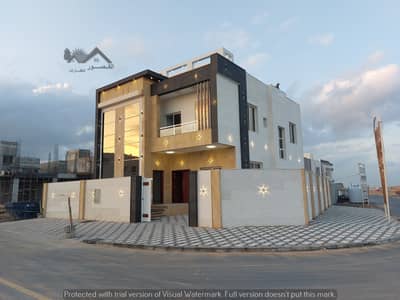 5 Bedroom Villa for Sale in Al Amerah, Ajman - corner villa of two-streets opposite the garden - next to the services area - freehold for all -central AC