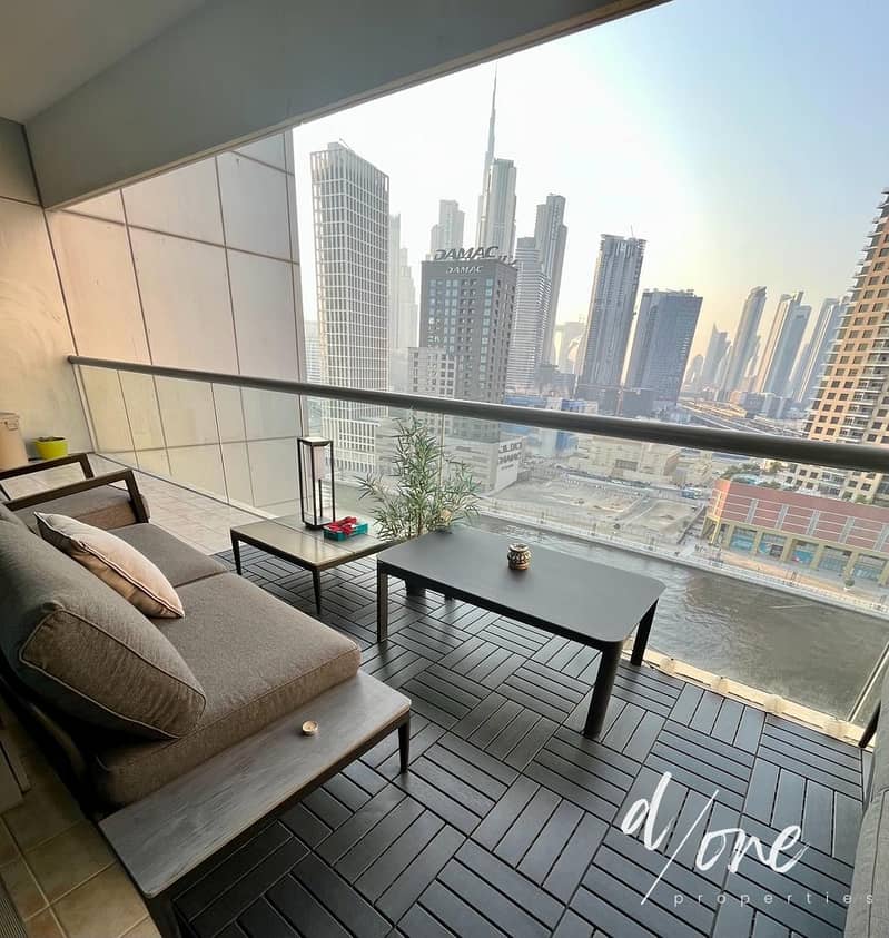 Upgraded Unit | Canal & Burj Khalifa View | VOT