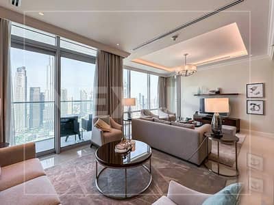 3 Bedroom Apartment for Rent in Downtown Dubai, Dubai - Burj Khalifa & Fountain View | Bills Included