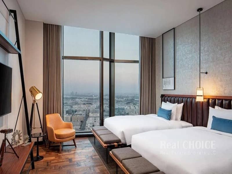 位于迪拜湾，阿尔曼霍尔街区，希尔顿逸林酒店 2 卧室的酒店式公寓 190000 AED - 5867008