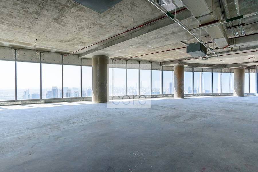 Half floor shell and core office Half floor shell and core office