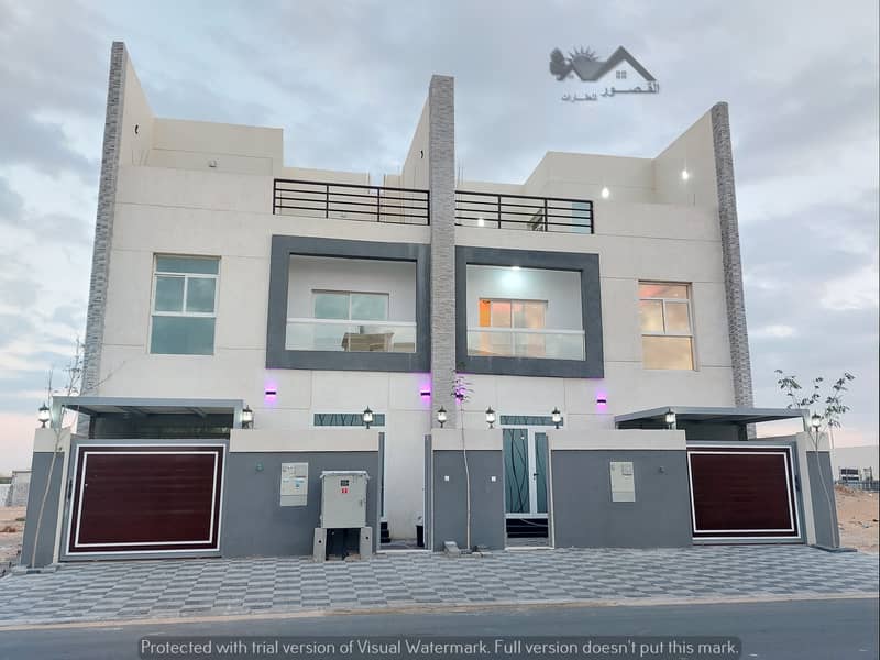 For sale, central AC villa with air conditioners - next to the mosque - two floors + roof, freehold for all