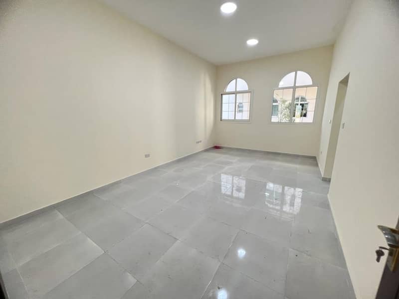 A wonderful studio in a new villa, a huge area in Mohammed bin Zayed City, close to Mussafah, Al Shabia. Monthly 2600
