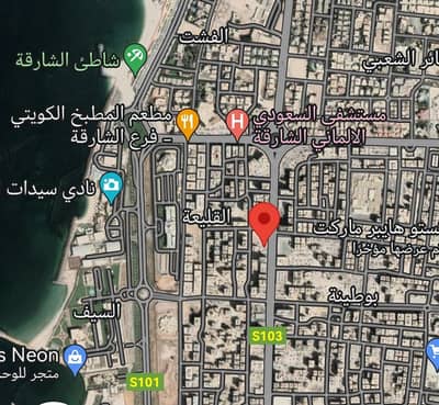 Plot for Sale in Al Qulayaah, Sharjah - For sale in Sharjah Qalaia area Corner plot A public street