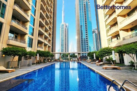 2 Bedroom Flat for Rent in Downtown Dubai, Dubai - Unfurnished Large living | Vacant | Burj View
