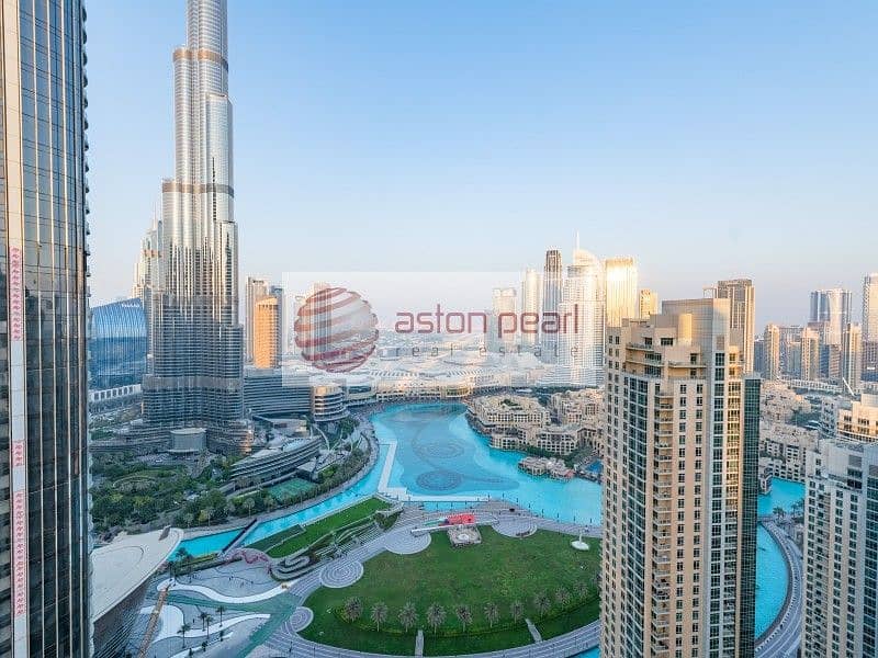 High Floor | Burj and Fountain View  | Unfurnished