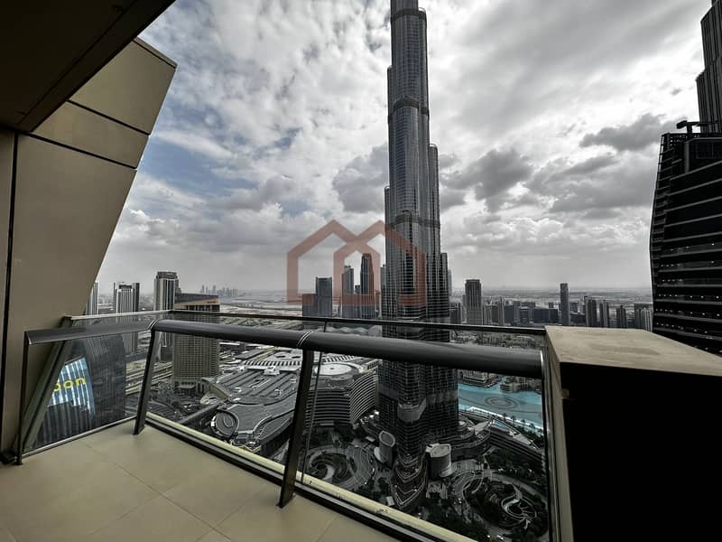 Burj Khalifa View | High Floor | Unfurnished | Vacant
