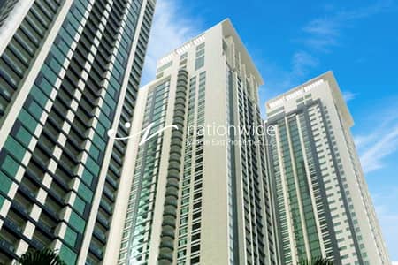 1 Bedroom Flat for Rent in Al Reem Island, Abu Dhabi - Vacant Now | High Floor | 2 Balcony | 4 Payment