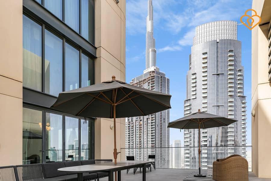 Duplex with Huge Terrace Burj Views, Blvd Heights Downtown Dubai