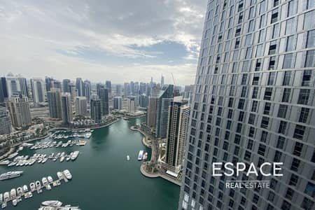 3 Bedroom Flat for Rent in Dubai Marina, Dubai - Stunning Unfurnished | 3 Beds plus Maids | Full Marina View | Vacant