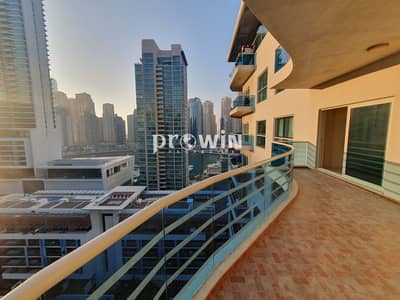 2 Bedroom Apartment for Rent in Dubai Marina, Dubai - HUGE SPACIOUS TERRACE, CHILLER FREE,   PARTIAL MARINA VIEW,