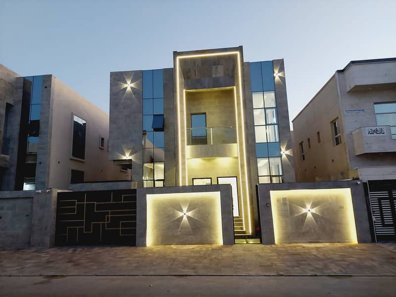 For rent, a villa for the first inhabitant of Ajman, the Jasmine area, European finishing, modern