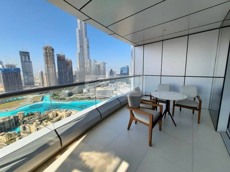Furnished|2 BR with Burj Khalifa and Fountain View