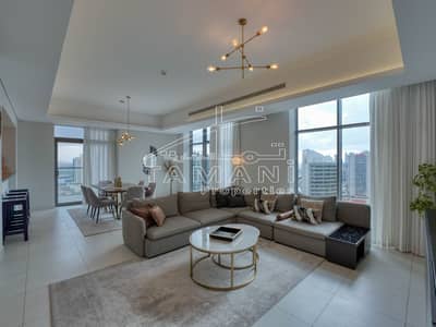 3 Bedroom Flat for Rent in Downtown Dubai, Dubai - Canal & Burj View | Furnished | Rady to Move