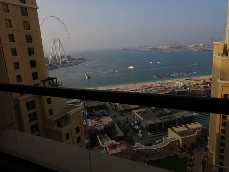 Jbr , 2 b/r with nice sea view , 4 cheques ,very large apartment