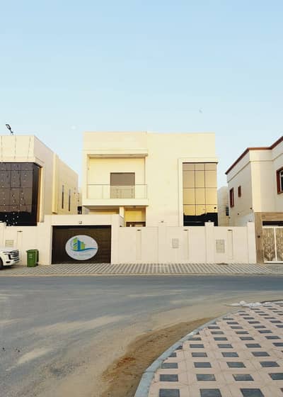 5 Bedroom Villa for Sale in Al Yasmeen, Ajman - New villa with electricity and water, first inhabitant, two floors, roof, stone facade, garden shed