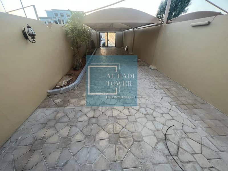 private entrance villa with huge hall for rent in khalifa city a