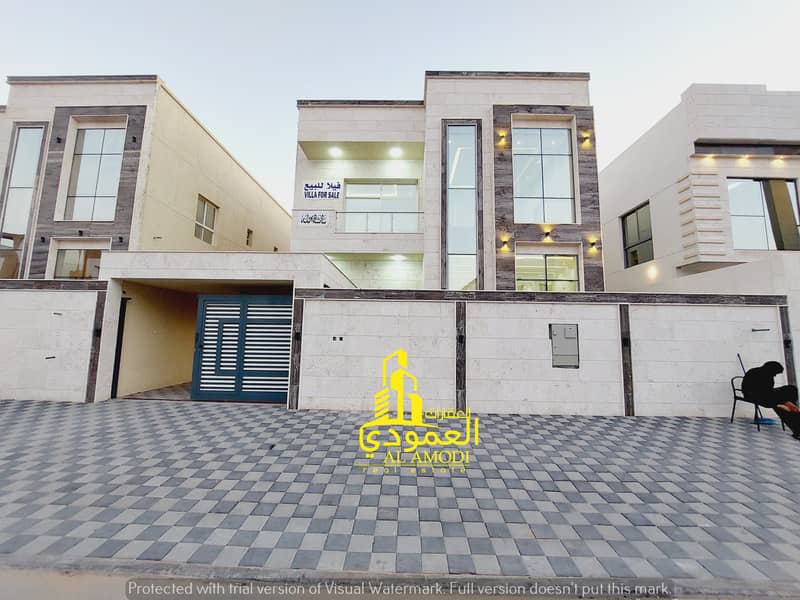 At a snapshot price and without down payment a new villa the first inhabitant opposite the mosque is one of the most luxurious villas in Ajman buildin