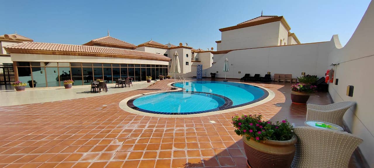 Hot offer a 3 BHK Full villa in a compound with seeming pool and gym  Close to Al batten Airport