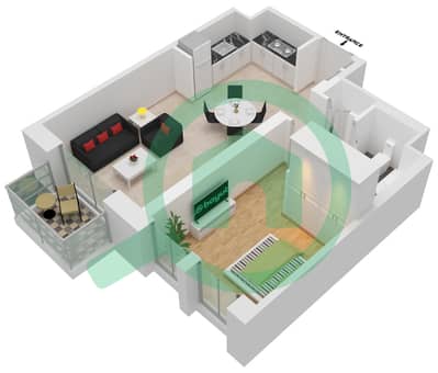 Крик Крескент - Апартамент 1 Спальня планировка Единица измерения 7 LEVEL-2-22