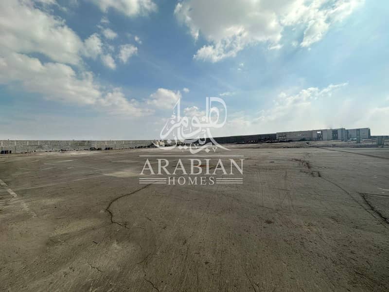 5,000sq. m Open Land with Covered Boundary Wall for Rent in Mafraq Industrial Area - Abu Dhabi