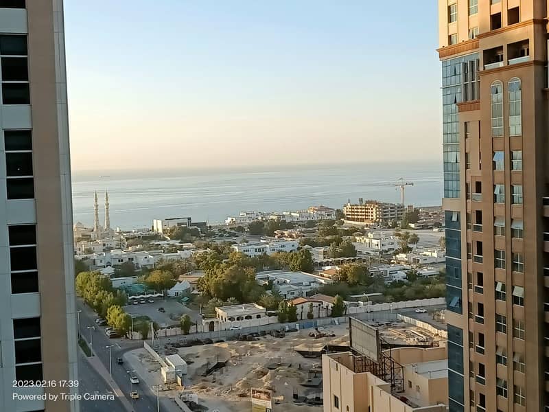 Sea view 1 BHK apartment for rent in Ajman One towers with PARKING