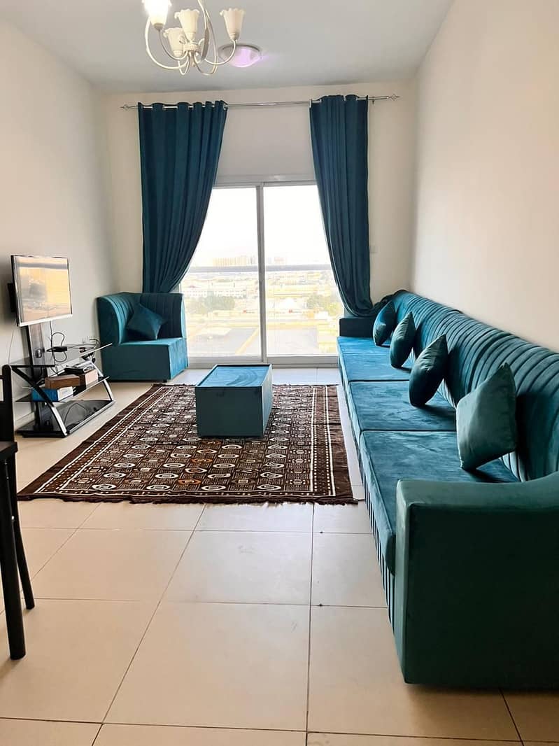 two rooms. Hall first inhabitant new brushes for monthly rent. Jasmine Towers Ajman .